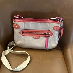Coach Crossbody Bag in Pink and Gray